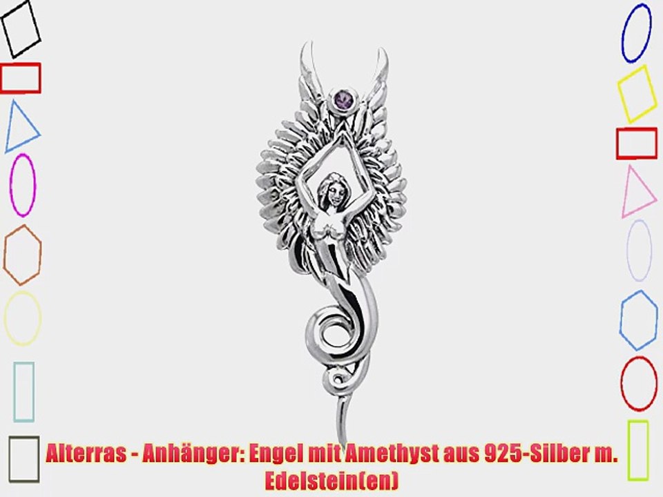 Alterras - Anh?nger: Engel mit Amethyst aus 925-Silber m. Edelstein(en)