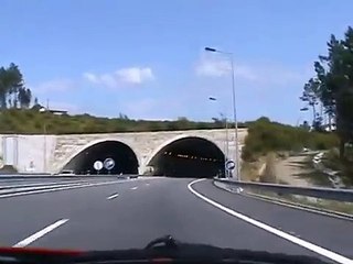 Ferrari 355 GTS with capristo through the tunnels