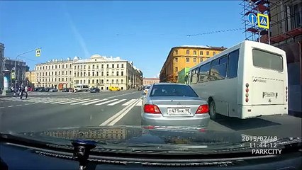Always Look Both Ways Pedestrian Gets Hit At Crosswalk!