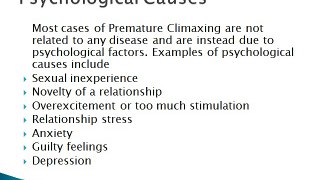 Causes Of Premature Climaxing