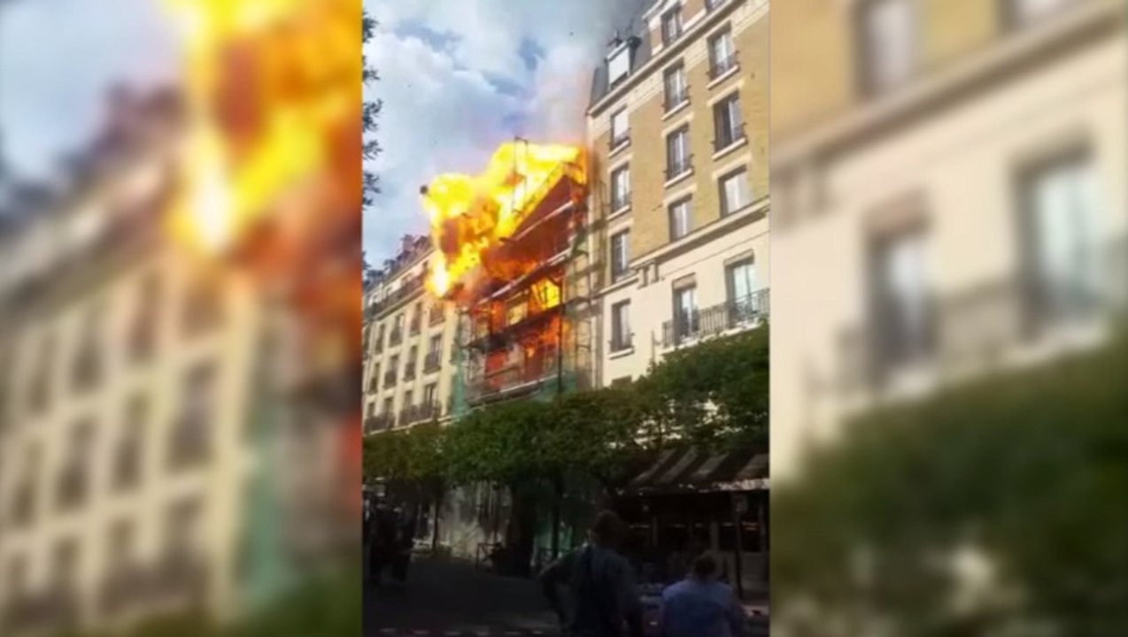 Explosion spectaculaire d'un immeuble à Levallois-Perret