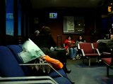 drunk woman ranting in the station waiting room