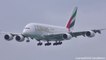 Airbus A380 Emirates. Landing in Hong Kong Airport. Flight EK384. A6-EDX. Plane Spotting