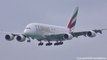 Airbus A380 Emirates. Landing in Hong Kong Airport. Flight EK384. A6-EDX. Plane Spotting