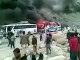 Muslim Sunnis in Pakistan Shiites burn buses flying to Iraq