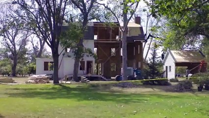 On Set of Amityville: The Awakening 2015 House film set being torn down after last day of filming