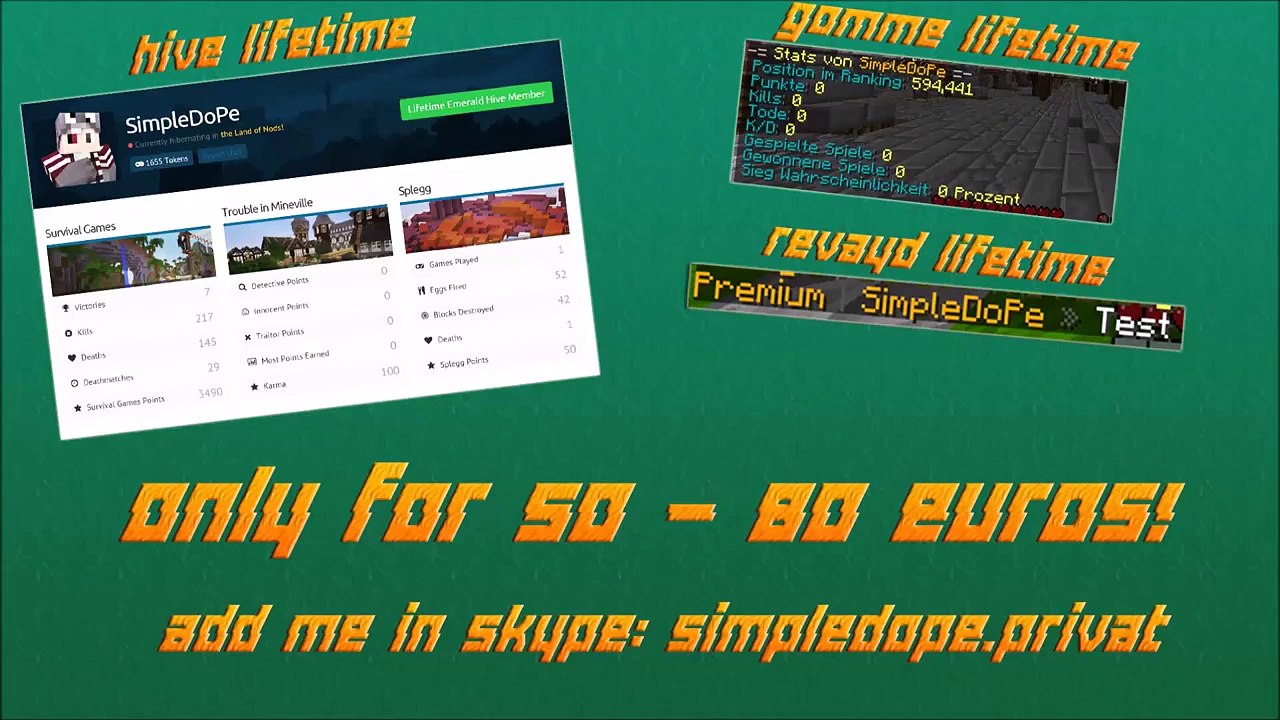 MC Lifetime Premium Account for Sale! Read Desc!