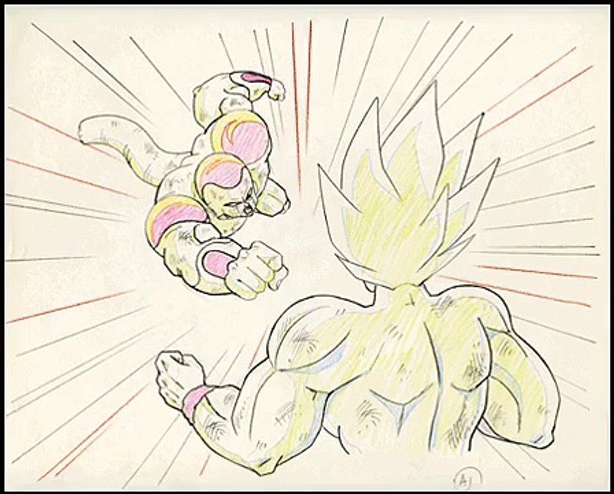 Animação Goku vs Freeza (Cel frames)
