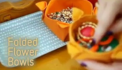 How to Make the Folded Flower Bowls from Sewing in a Straight Line by Brett Bara