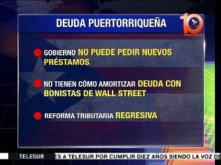Puerto Rico: insuficiencia fiscal alcanza 2 mil 400 mdd