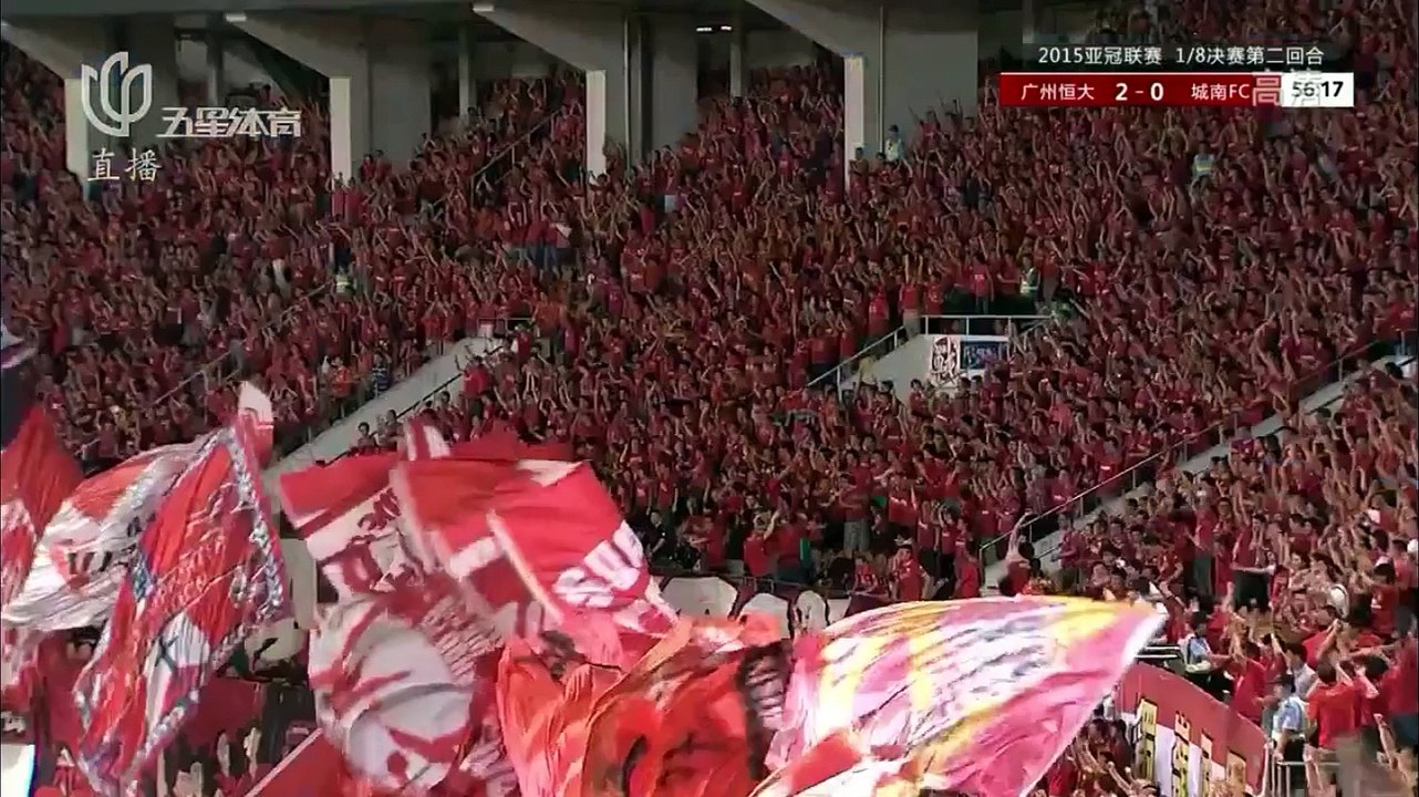 Ricardo Goulart - Header Goal - 广州恒大淘宝 - Guangzhou Evergrande Taobao F.C. vs Seongnam FC - Asian Champions League