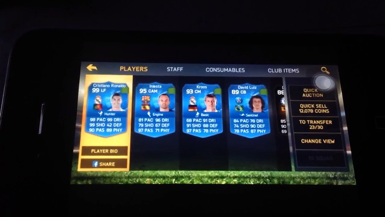 FIFA 15 ios amazing account for sale for 10mill