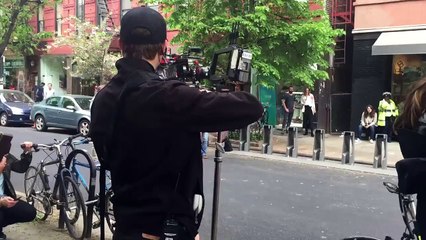 Me pushing Steve Buscemi!  Well his stunt double.