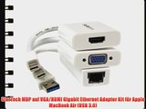 StarTech MDP auf VGA/HDMI Gigabit Ethernet Adapter Kit f?r Apple MacBook Air (USB 3.0)