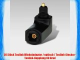 30 St?ck Toslink Winkeladapter / optisch / Toslink-Stecker - Toslink-Kupplung 90 Grad