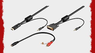 4 St?ck Wentronic DVI Adapter mit Audioleitung (DVI-D (18 1) Stecker auf HDMI Stecker) 5 m