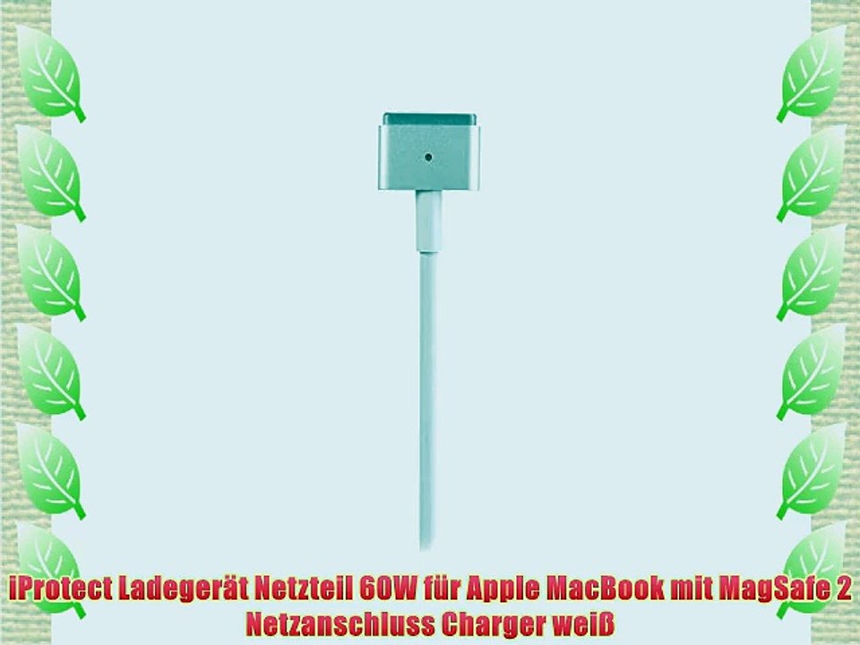 iProtect Ladeger?t Netzteil 60W f?r Apple MacBook mit MagSafe 2 Netzanschluss Charger wei?