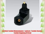40 St?ck Toslink Winkeladapter / optisch / Toslink-Stecker - Toslink-Kupplung 90 Grad