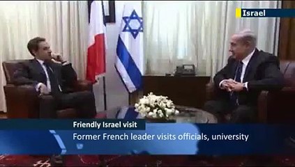 Ex-French President Nicolas Sarkozy receives honourary diploma from Netanya Academic College