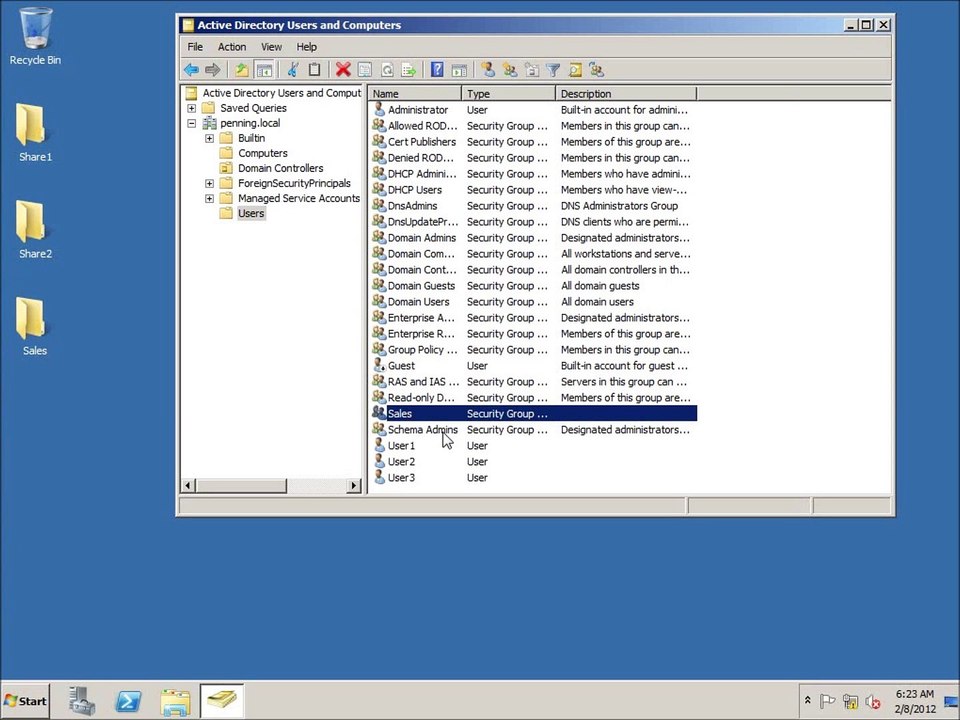Server 2008 Lesson 13 - Creating Organizational Units in Active Directory