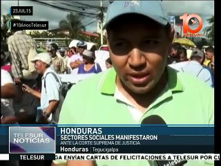 Hondureños protestan por juicio contra el periodista David Romero
