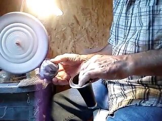 Polishing clarinet keys on an old Noblet clarinet