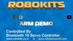 Robotic Arm 5 DOF, used 5 Servo Motors Controlled Wirelessly By USB-Bluetooth 16 Servo Controller