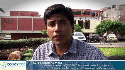 Luis Bedriñana ganador de Beca CONCYTEC para estudiar doctorado en el extranjero