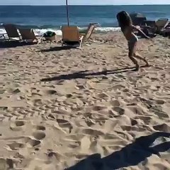 Mackenzie Ziegler tumbling on the beach .. Rare (-: