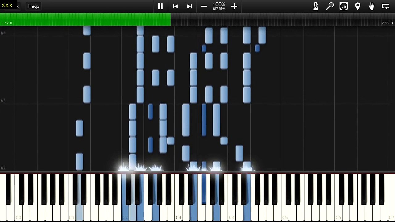 Noragami OP 1 - Goya no Machiawase - Synthesia Piano Tutorial