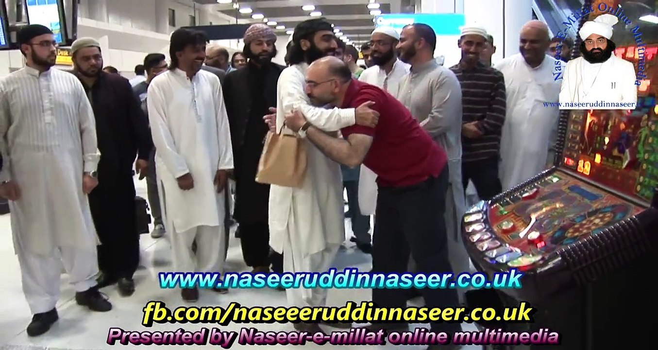 Arrival of Pir Syed Ghulam Nizaamuddin Jami Gilani Qadri Shah Sahib - Manchester Airport