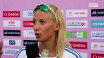 Paraskeví Papahrístou (GRE), Triple Jump Women - flash interview (ECH U23 Ostrava 2011)