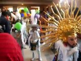 Danza infantil de los santiagos (moros y cristianos) en Santiago tolman.