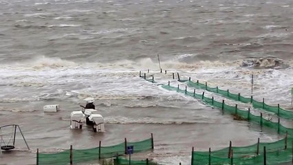 Sturmflut an der Nordsee in Norddeich 22.10.2014