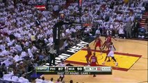 Dwyane Wade Gets Away with an Offensive Foul, Referee rewards him with Free throws!