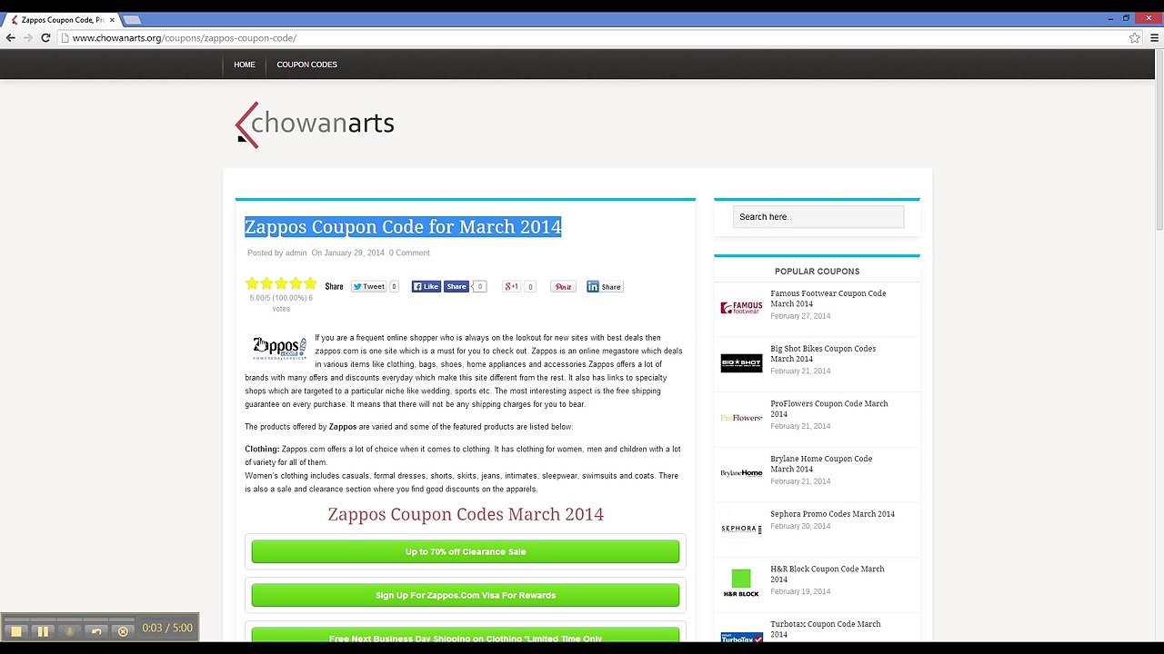 Zappos Coupon Codes, Promo Code & Coupons 2015