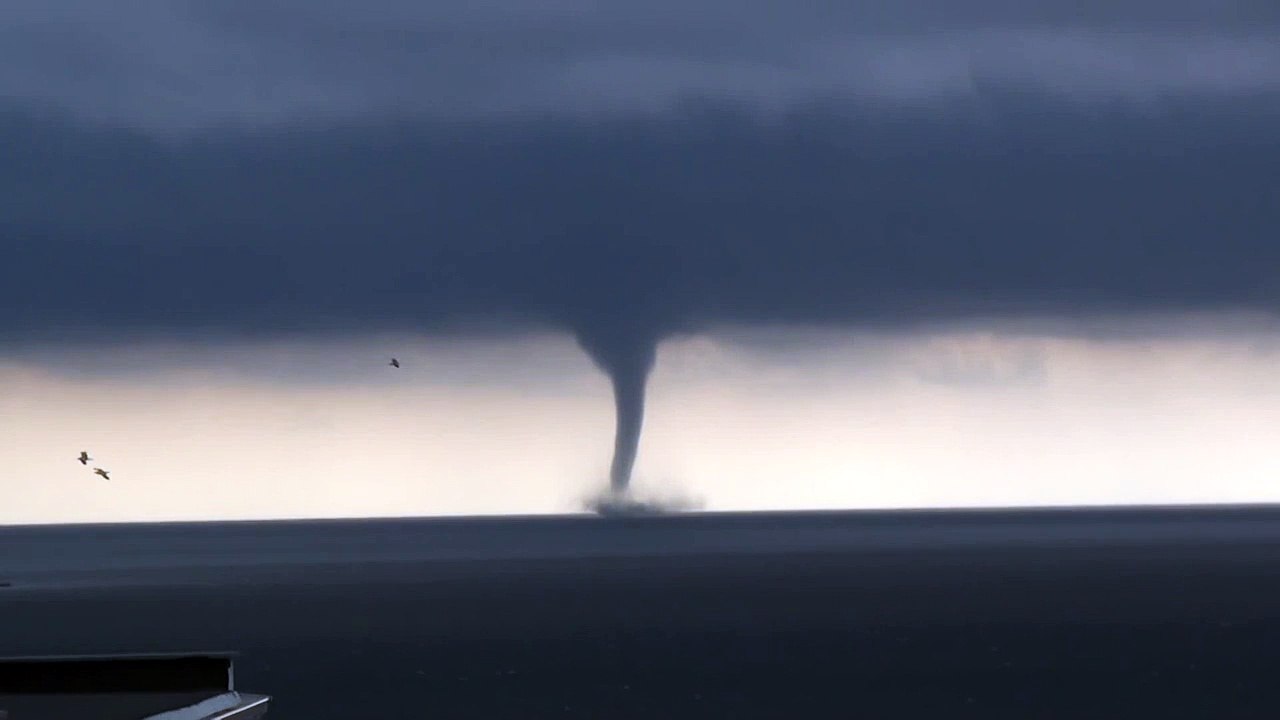 Tornado in the sea near Sozopol, Bulgaria 16-June-2014