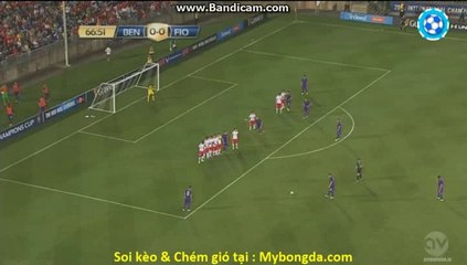Eliseu Pereira Fantastic Free-kick Chance Benfica 0-0 Fiorentina