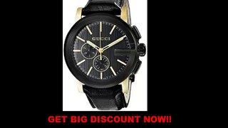 SALE Gucci Men's YA101203 Gucci G - Chrono Collection Analog Display Swiss Quartz Black Watch
