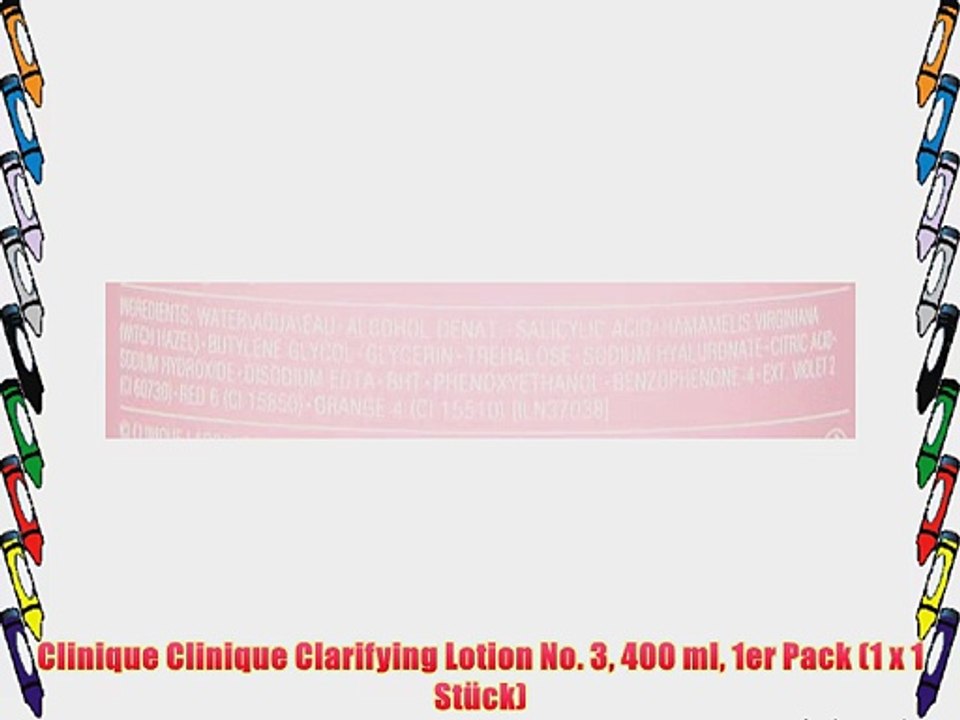 Clinique Clinique Clarifying Lotion No. 3 400 ml 1er Pack (1 x 1 St?ck)