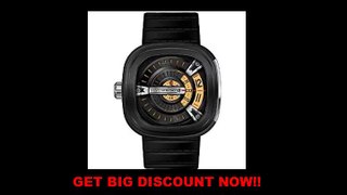 BEST BUY Seven Friday M2-1 Automatic Ion Plated Stainless Steel Case Black Calfskin Mineral Men's Watch