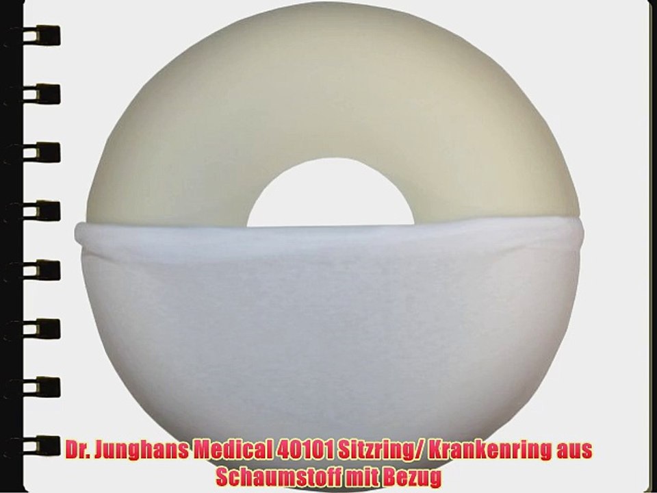 Dr. Junghans Medical 40101 Sitzring/ Krankenring aus Schaumstoff mit Bezug