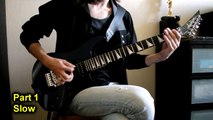 Kirill Shorr. KISS OF DEATH (Dokken) Riff by George Lynch. Guitar lesson