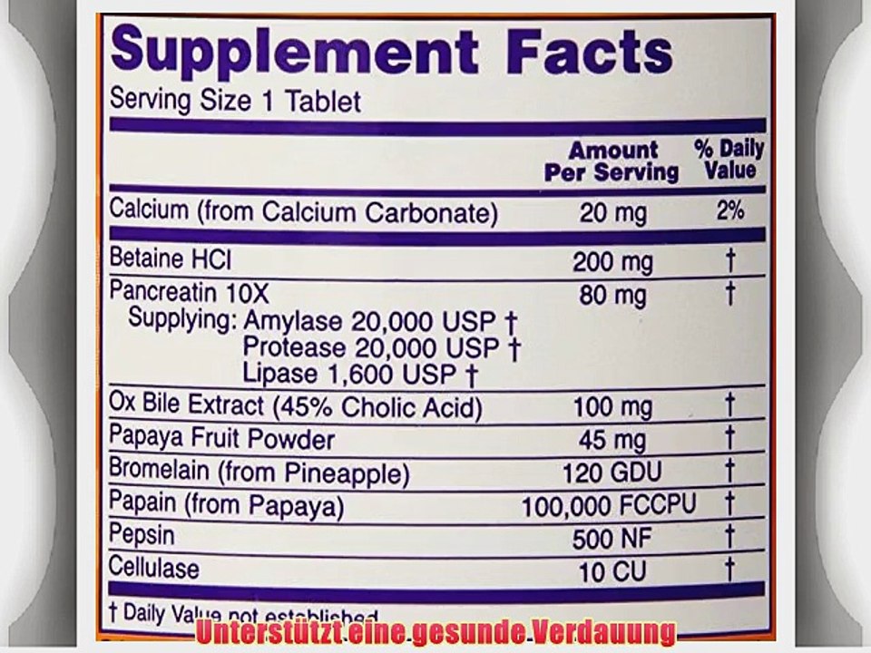 Now Foods Super-Enzyme 180 Tabletten [Misc.]