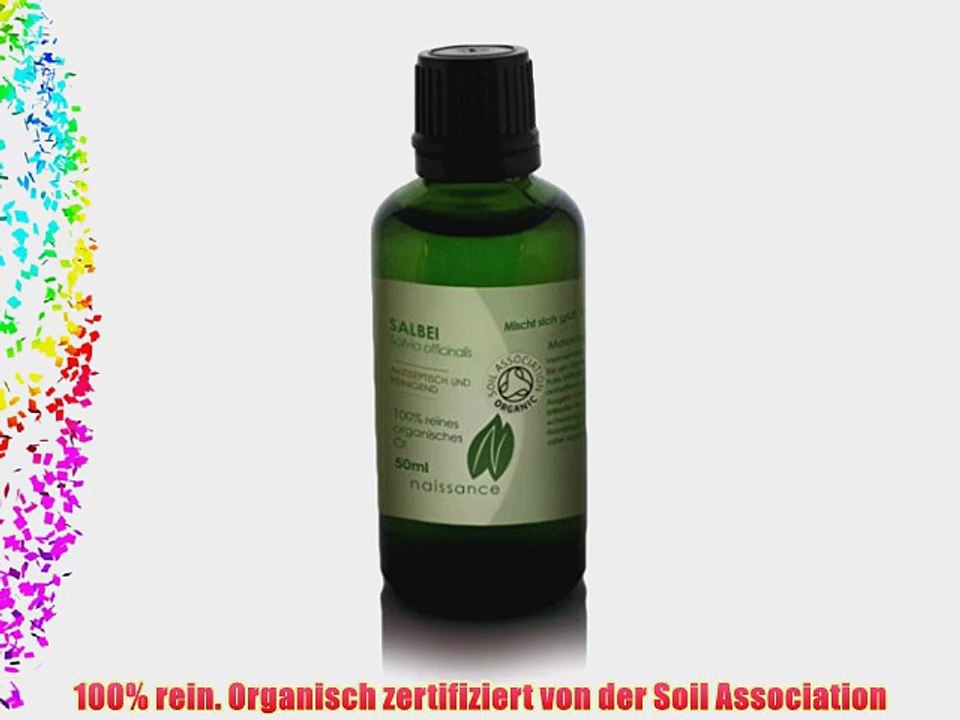 Bio Salbei - 100% naturreines ?therisches ?l - Organisch zertifiziert - 50ml
