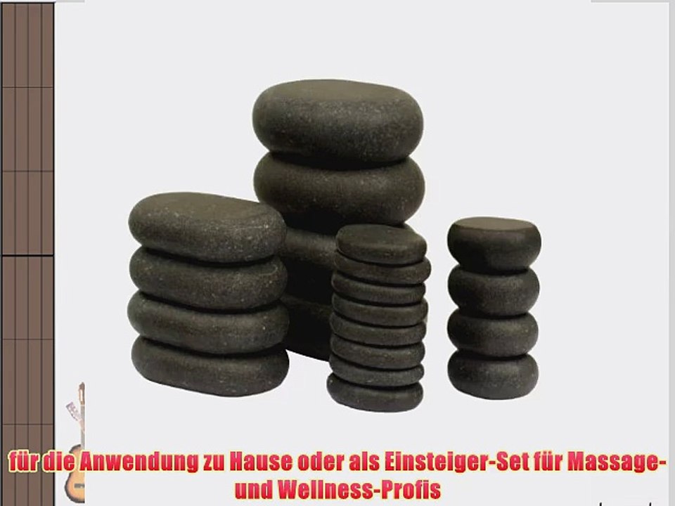 Hot Stone Einsteiger-Set inkl. W?rmeger?t (6l) 20 Basalt Massagesteine im Sambeutel - Hot Stone