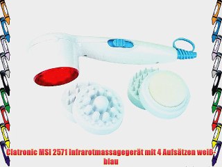 Clatronic MSI 2571 Infrarotmassageger?t mit 4 Aufs?tzen wei?-blau