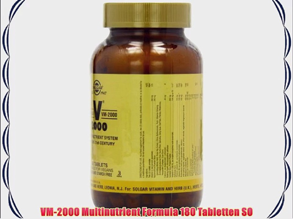 VM-2000 Multinutrient Formula 180 Tabletten SO