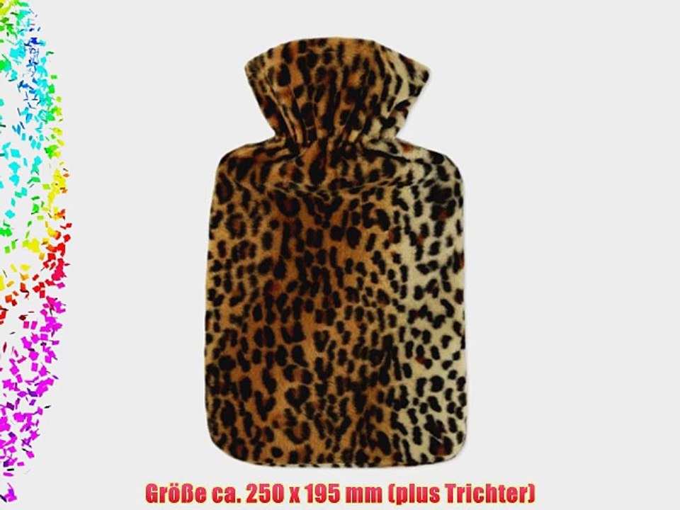Hugo Frosch W?rmflasche Klassik 18 Ltr. mit Veloursbezug in Tierfelloptik Leopard