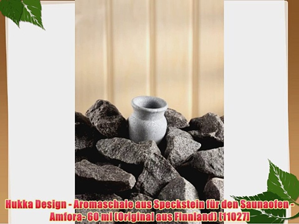 Hukka Design - Aromaschale aus Speckstein f?r den Saunaofen -Amfora- 60 ml (Original aus Finnland)